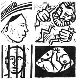 Linocut art by Atty Gell...